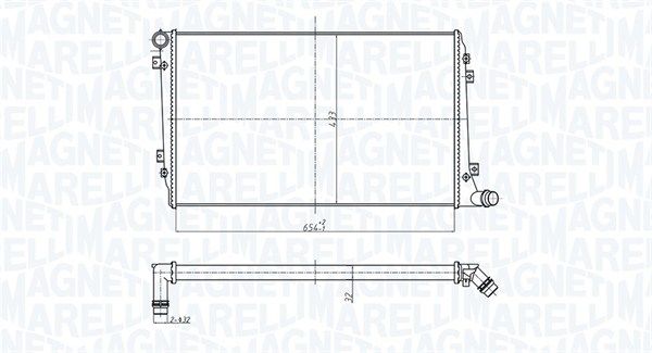 MAGNETI MARELLI 350213167300 Radiator, engine cooling