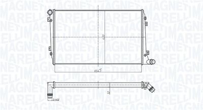 Radiator, engine cooling MAGNETI MARELLI 350213167300