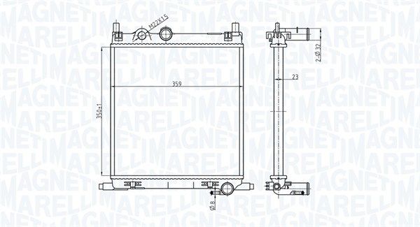 MAGNETI MARELLI 350213167500 Radiator, engine cooling