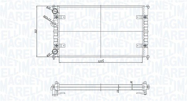 MAGNETI MARELLI 350213167700 Radiator, engine cooling