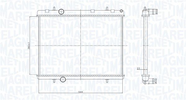 MAGNETI MARELLI 350213167800 Radiator, engine cooling