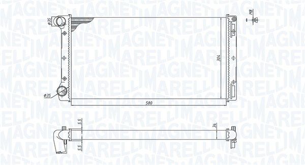 MAGNETI MARELLI 350213168000 Radiator, engine cooling