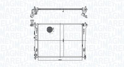 Radiator, engine cooling MAGNETI MARELLI 350213168100