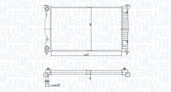 MAGNETI MARELLI 350213168200 Radiator, engine cooling