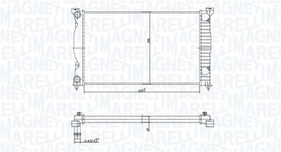 Radiator, engine cooling MAGNETI MARELLI 350213168200