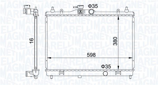 MAGNETI MARELLI 350213168300 Radiator, engine cooling