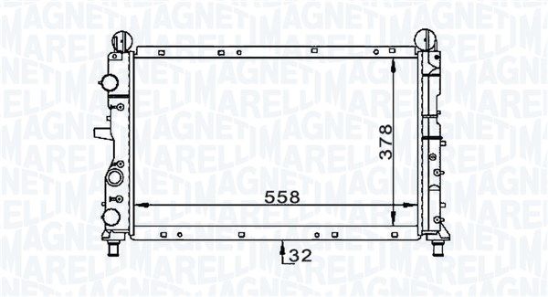 MAGNETI MARELLI 350213168900 Radiator, engine cooling