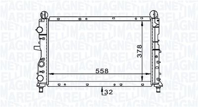 Radiator, engine cooling MAGNETI MARELLI 350213168900
