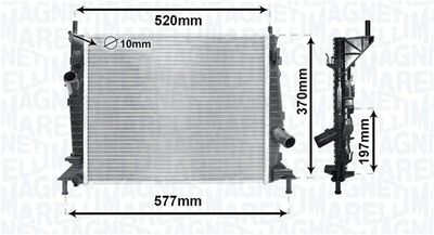 Radiator, engine cooling MAGNETI MARELLI 350213169900