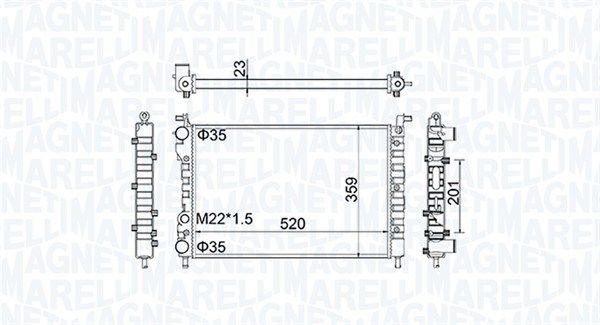 MAGNETI MARELLI 350213171100 Radiator, engine cooling