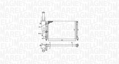 Radiator, engine cooling MAGNETI MARELLI 350213171200