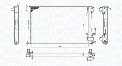 Radiator, engine cooling MAGNETI MARELLI 350213171300