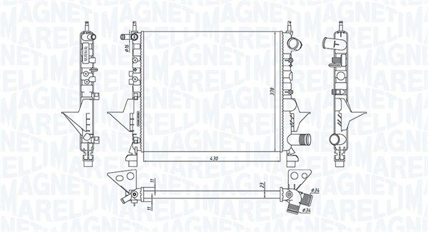 MAGNETI MARELLI 350213171800 Radiator, engine cooling