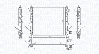Radiator, engine cooling MAGNETI MARELLI 350213171800