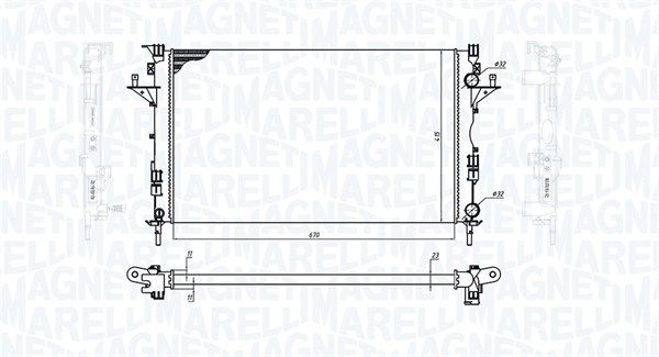 MAGNETI MARELLI 350213171900 Radiator, engine cooling