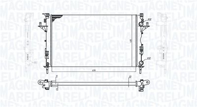 Radiator, engine cooling MAGNETI MARELLI 350213171900
