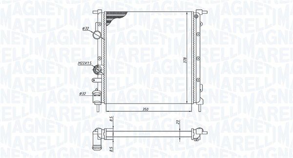 MAGNETI MARELLI 350213172100 Radiator, engine cooling