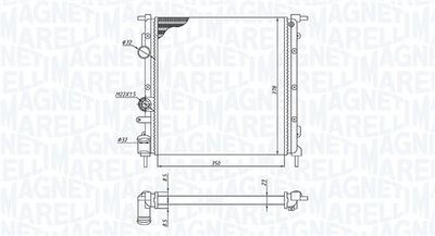 Radiator, engine cooling MAGNETI MARELLI 350213172100