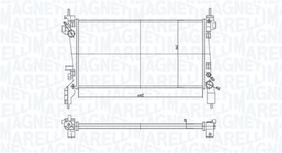 Radiator, engine cooling MAGNETI MARELLI 350213172600