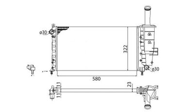 Radiator, engine cooling MAGNETI MARELLI 350213173003