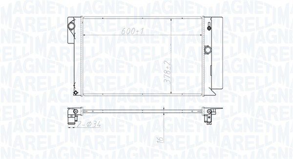 MAGNETI MARELLI 350213173100 Radiator, engine cooling