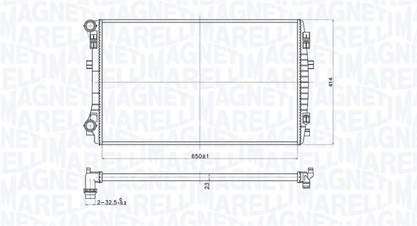 MAGNETI MARELLI 350213173400 Radiator, engine cooling