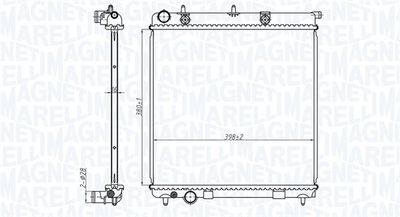 Radiator, engine cooling MAGNETI MARELLI 350213173500