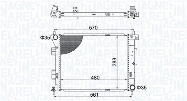 MAGNETI MARELLI 350213173600 Radiator, engine cooling