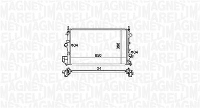 Radiator, engine cooling MAGNETI MARELLI 350213173700