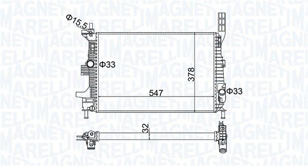 MAGNETI MARELLI 350213173800 Radiator, engine cooling