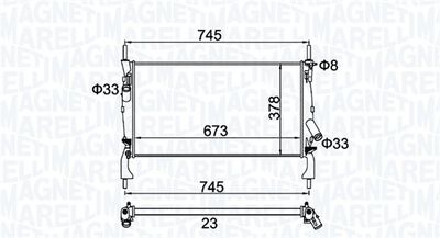 Radiator, engine cooling MAGNETI MARELLI 350213173900