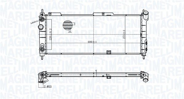 MAGNETI MARELLI 350213174400 Radiator, engine cooling