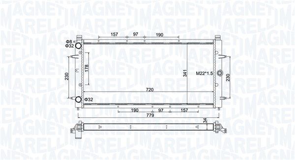 MAGNETI MARELLI 350213174600 Radiator, engine cooling