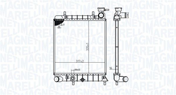 MAGNETI MARELLI 350213174800 Radiator, engine cooling