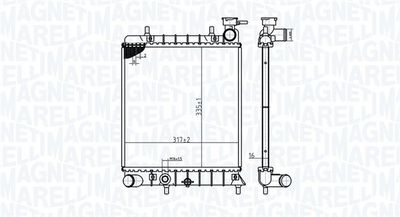 Radiator, engine cooling MAGNETI MARELLI 350213174800