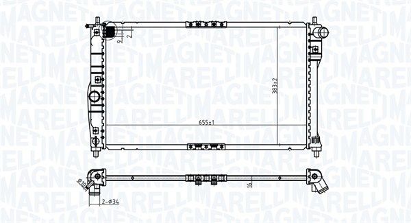 MAGNETI MARELLI 350213174900 Radiator, engine cooling