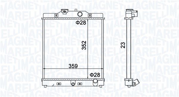 MAGNETI MARELLI 350213175100 Radiator, engine cooling