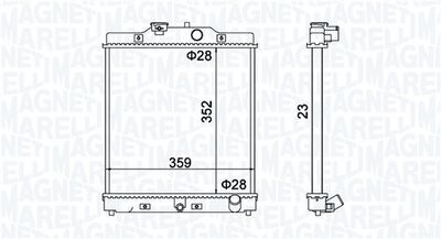 Radiator, engine cooling MAGNETI MARELLI 350213175100