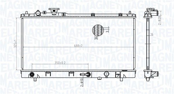 MAGNETI MARELLI 350213175200 Radiator, engine cooling