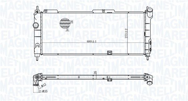 MAGNETI MARELLI 350213175300 Radiator, engine cooling