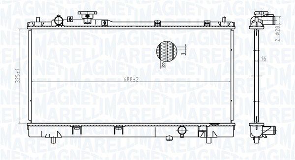 MAGNETI MARELLI 350213175400 Radiator, engine cooling