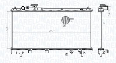 Radiator, engine cooling MAGNETI MARELLI 350213175400