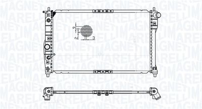 Radiator, engine cooling MAGNETI MARELLI 350213175600