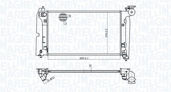 MAGNETI MARELLI 350213175800 Radiator, engine cooling