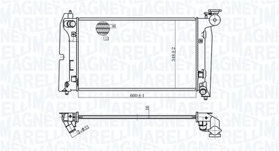 Radiator, engine cooling MAGNETI MARELLI 350213175800