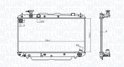 Radiator, engine cooling MAGNETI MARELLI 350213176500