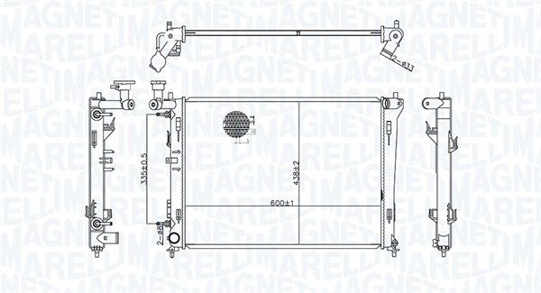 MAGNETI MARELLI 350213176600 Radiator, engine cooling