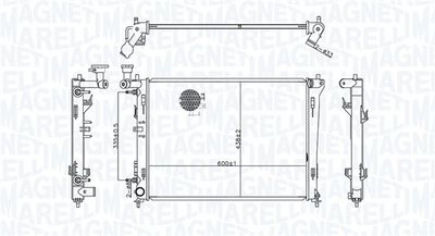 Radiator, engine cooling MAGNETI MARELLI 350213176600