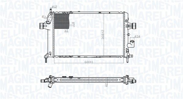 MAGNETI MARELLI 350213176700 Radiator, engine cooling