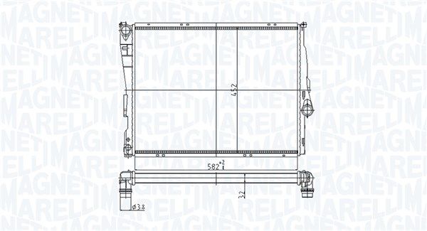 MAGNETI MARELLI 350213176800 Radiator, engine cooling